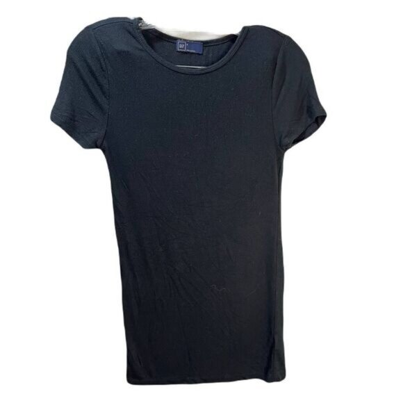 Gap Womens Black Short-Sleeve Crew Neck‎ T-Shirt Size S - Picture 2 of 4